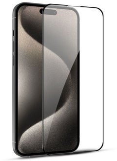 Generic Ultra HD Glass Anti Shock Screen Protection with Black Frame For Apple iPhone 15 6.1 Inch  - Image 1