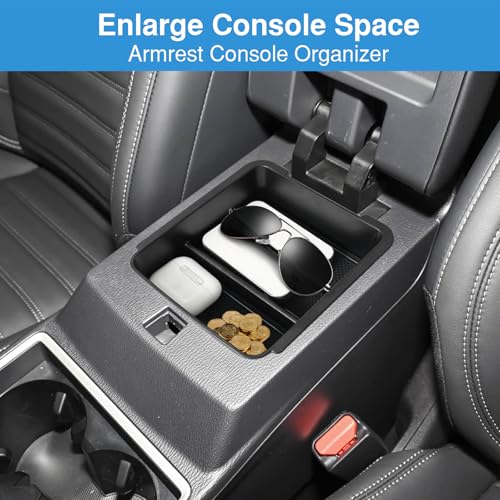 KIMCARLEY Center Console Organizer Tray for Mitsubishi Outlander 2022-2025 2026 Accessories (NOT for Outlander Sport), Armrest Storage Box Insert Tray with Non-Slip Smooth Silicone Liners Car Organizer - Image 5