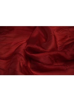 Pehnava Fab Studio Tissue Organza Fabric for Dress Cloth Material for Use in Fancy Garments Making Frocks GownsDresses and Also Wrapping Party Wedding DecorationsDark Red2 Meter