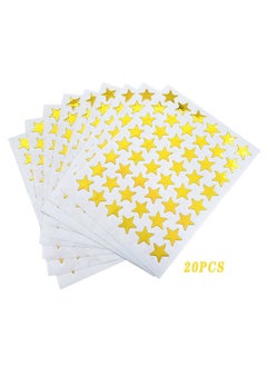 Depend Star Stickers, Self-Adhesive Star Reward Stickers for Children, Star Stickers For Reward Chart - Merit - Charts For Children And Teachers (Gold, 20 Sheets 960Counts )  - Image 1