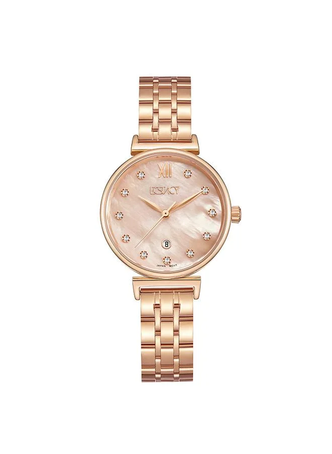 إكستاسي Ecstacy E23506-RBKMK Women's Analog Display Watch & Stainless Steel Strap Two Tone Rose Gold