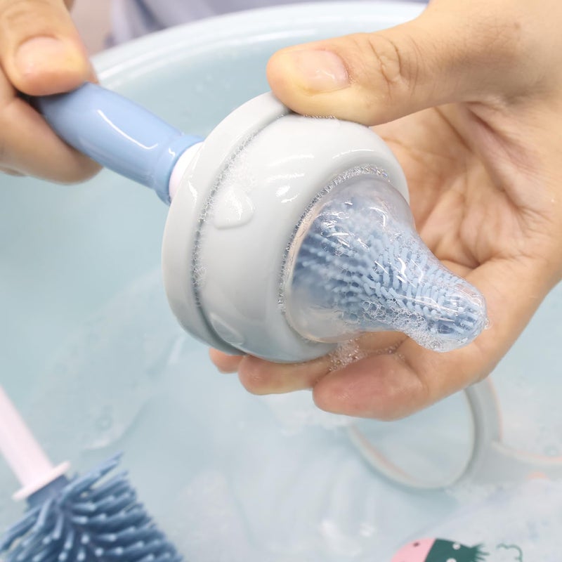 Auerllcy Silicone Cleaning Brush, 12" Long Handle Water Bottle Cleaner for Baby, Sports, Vase, Glassware, and Smaller Diameter Openings - Image 4