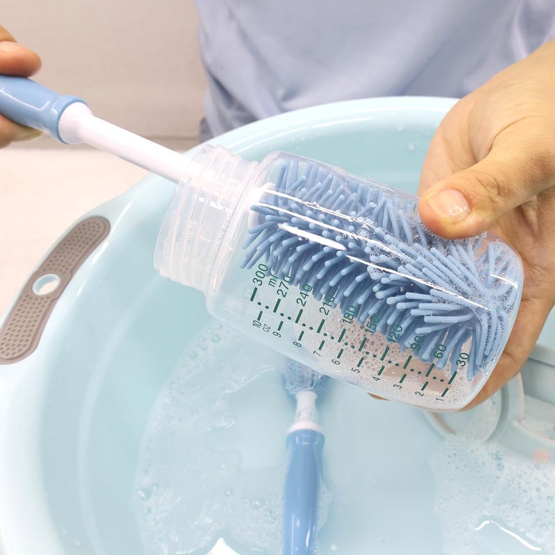 Auerllcy Silicone Cleaning Brush, 12" Long Handle Water Bottle Cleaner for Baby, Sports, Vase, Glassware, and Smaller Diameter Openings - Image 3