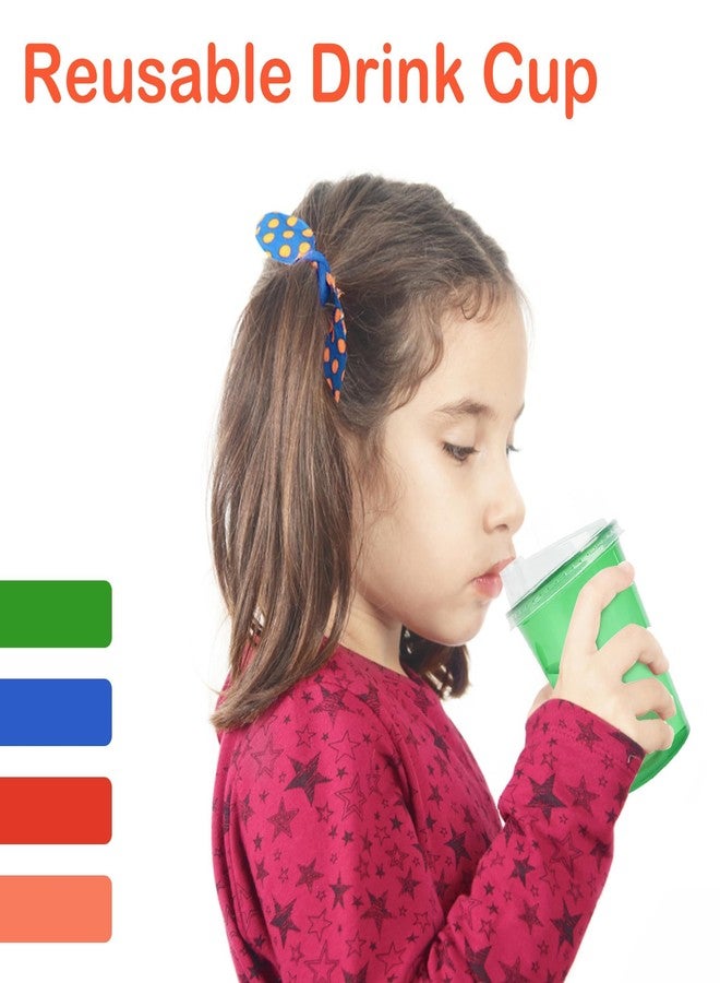 EcoDispose 12 oz Kids Cups, 20 Count Plastic Spill Proof Party Cups, BPA-Free, Assorted 4 Colors for Party, Picnic,Travel & Home Use (20 Pack) - Image 5
