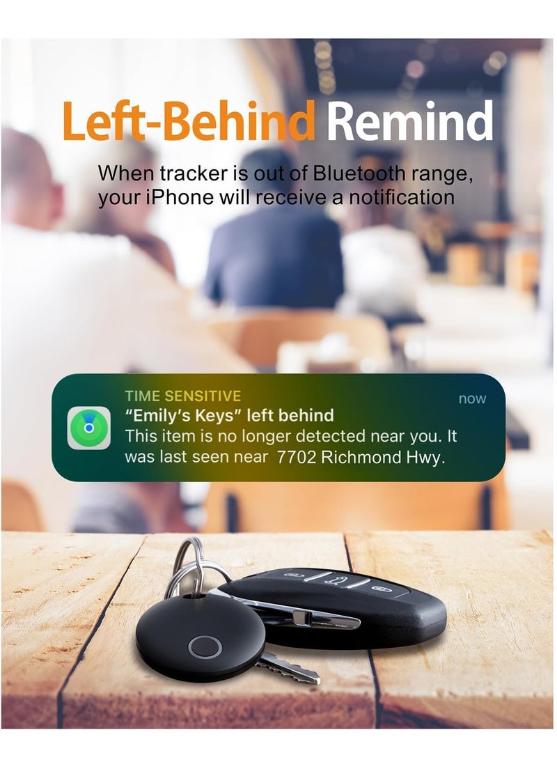 General Key Finder, Bluetooth Luggage Tracker Tag Item Locator for Keys, Wallet, Suitcase and More, Works with Apple Find My (iOS only), IP67 Waterproof, Replaceable Battery, 1 Pack Black  - Image 3