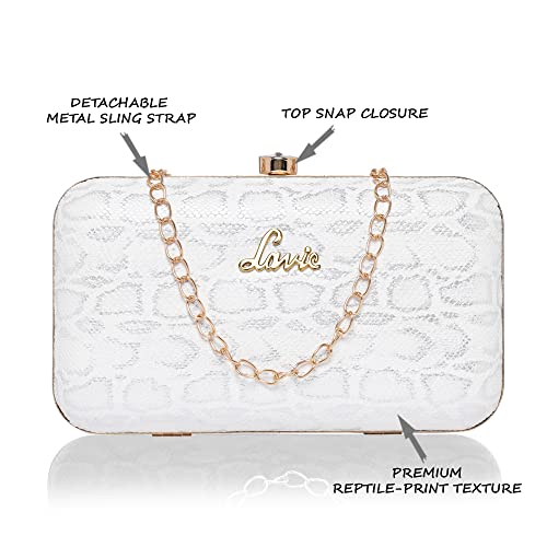 Lavie Women's Blink Framed Clutch Silver Ladies Purse Handbag - Image 3