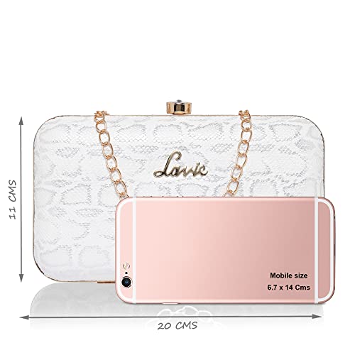 Lavie Women's Blink Framed Clutch Silver Ladies Purse Handbag - Image 5