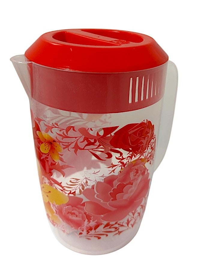 Yolo Plastic Water Jug 2 Liters, Printed- Sweety Red - Image 4