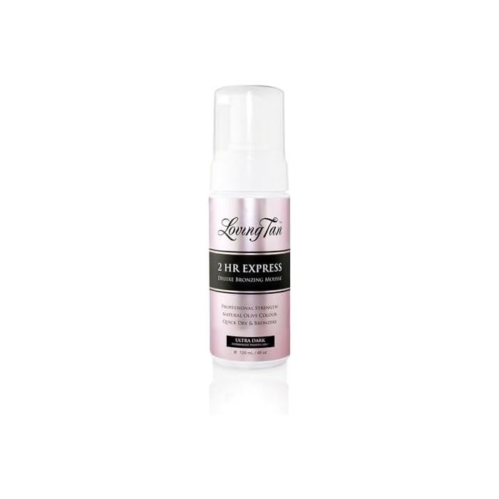 Loving Tan 2 HR Express Self Tanning Mousse, Ultra Dark - Streak Free, Natural, Professional Quality - 5+ Sunless Self Tanner Applications per Bottle, Cruelty Free, Naturally Derived DHA - 4 FL Oz