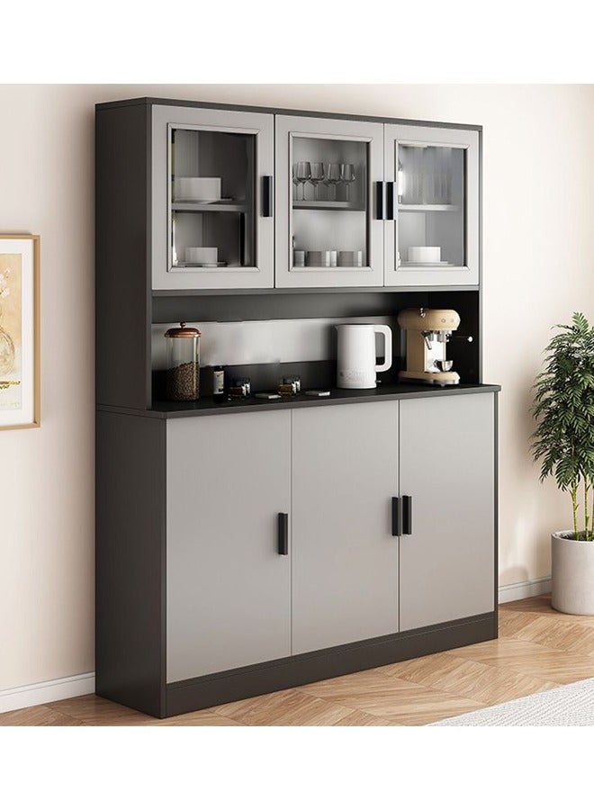 إن كي أكس خزانة جانبية كبيرة من الأردواز بتصميم بسيط لغرفة المعيشة أو المطبخ، 120 سم - Image 2