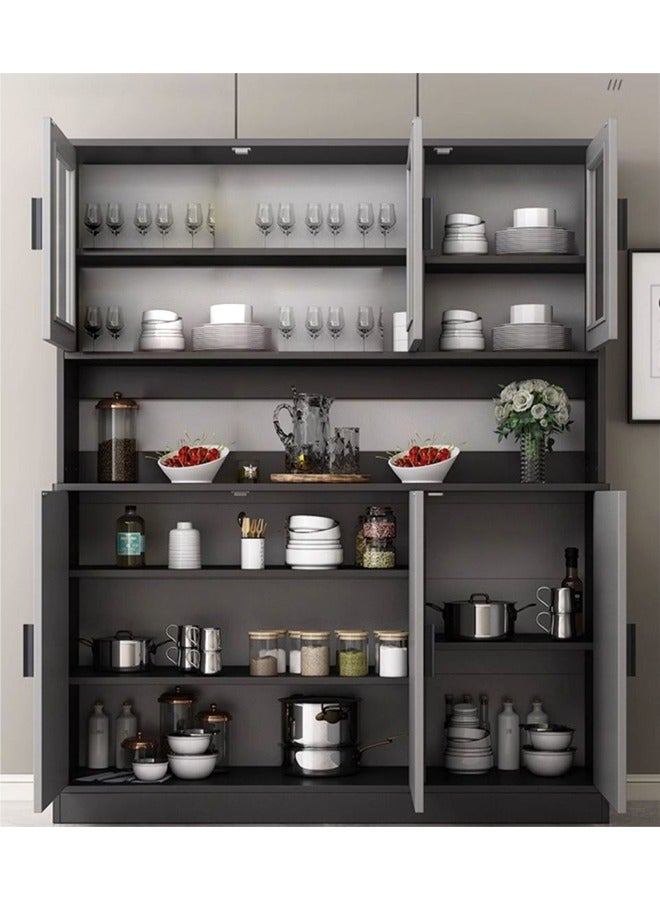 إن كي أكس خزانة جانبية كبيرة من الأردواز بتصميم بسيط لغرفة المعيشة أو المطبخ، 120 سم - Image 3