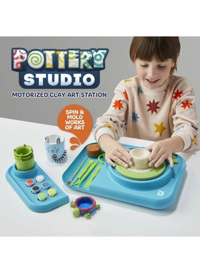 Discovery Kids Spin And Mold Pottery Studio Motorized Clay Art Station - Image 2