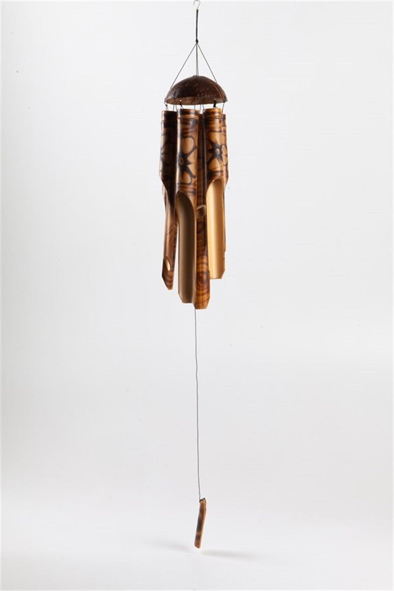 Dünyadan Hediyeler Gifts from the World Feng Shui Coconat Bamboo Wind Chime Small Size  - Image 3