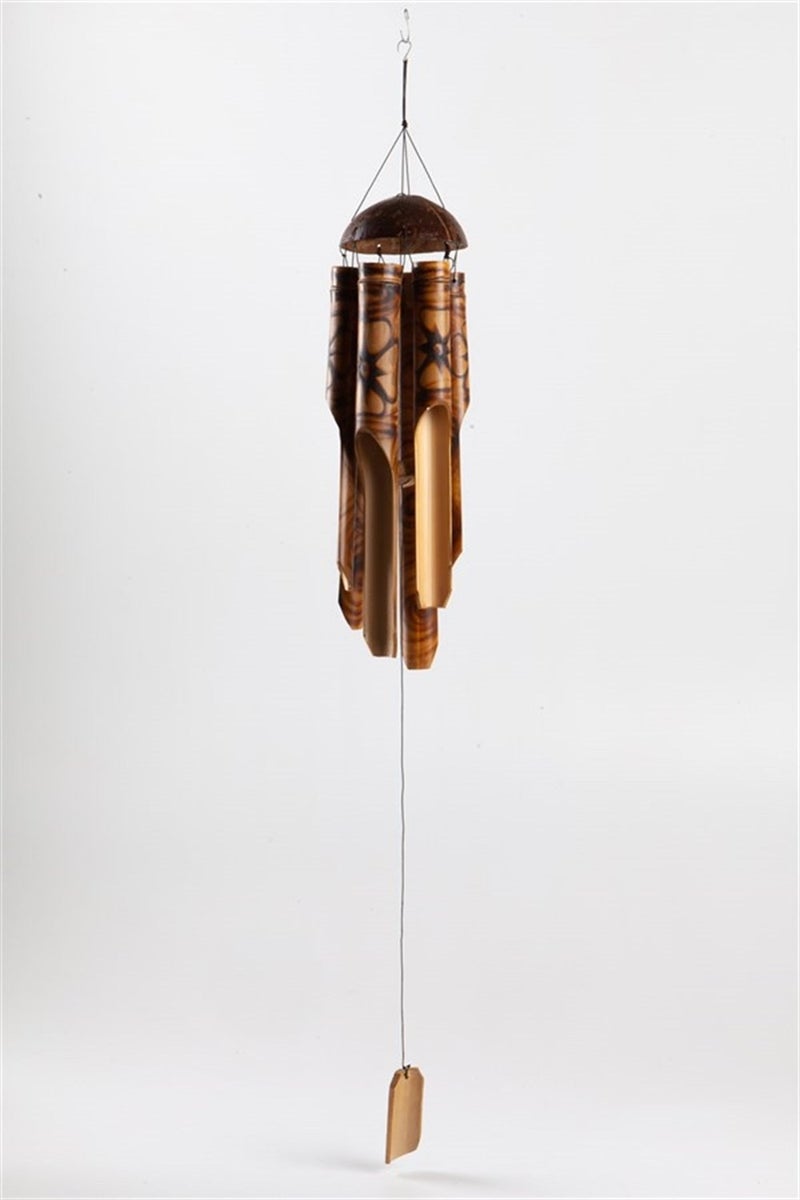 Dünyadan Hediyeler Gifts from the World Feng Shui Coconat Bamboo Wind Chime Small Size  - Image 1