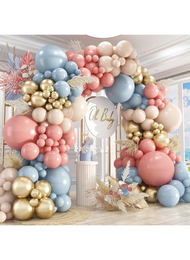 PAXILE Gender Reveal Balloon Garland Arch Kit,412pcs Pink and Blue balloons 18 12 10 5 Inch for Gender Reveal Decorations Birthday Baby Shower Wedding Bridal - Image 1