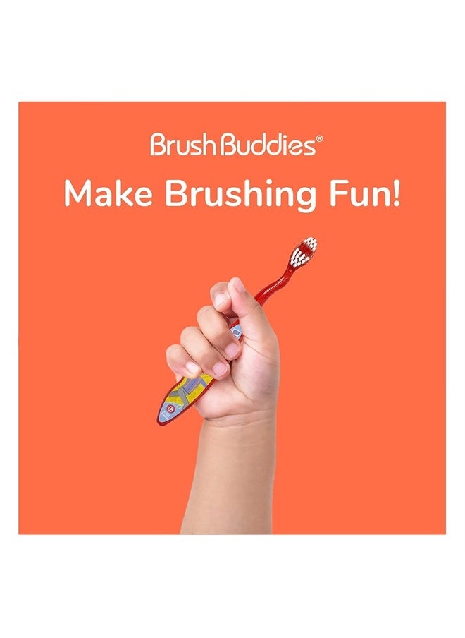 Brush Buddies - Blippi Kids Toothbrushes Kit, Manual Toothbrushes for Kids, Toothbrush for Toddlers 2-4 Years, Travel Toothbrush Kit with Cover and Cup, 3PC - Image 1