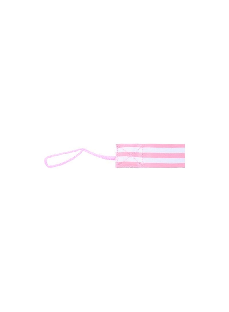 Pixie Pem11 Pink Stripe Print Pacifier Holder - Image 2