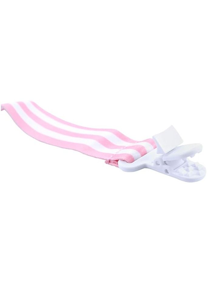 Pixie Pem11 Pink Stripe Print Pacifier Holder - Image 3