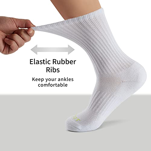 MONFOOT Men's/Women's 4 Pairs Athletic Cushion Crew Socks, Happy Smile Medium Multipack - Image 5