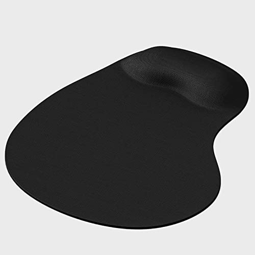 ls lapster Lapster Gel Mouse pad with Wrist Rest, Gaming Mouse Pad with Lycra Cloth Nonslip for Laptop, Computer, Home & Office (Black) - Image 1