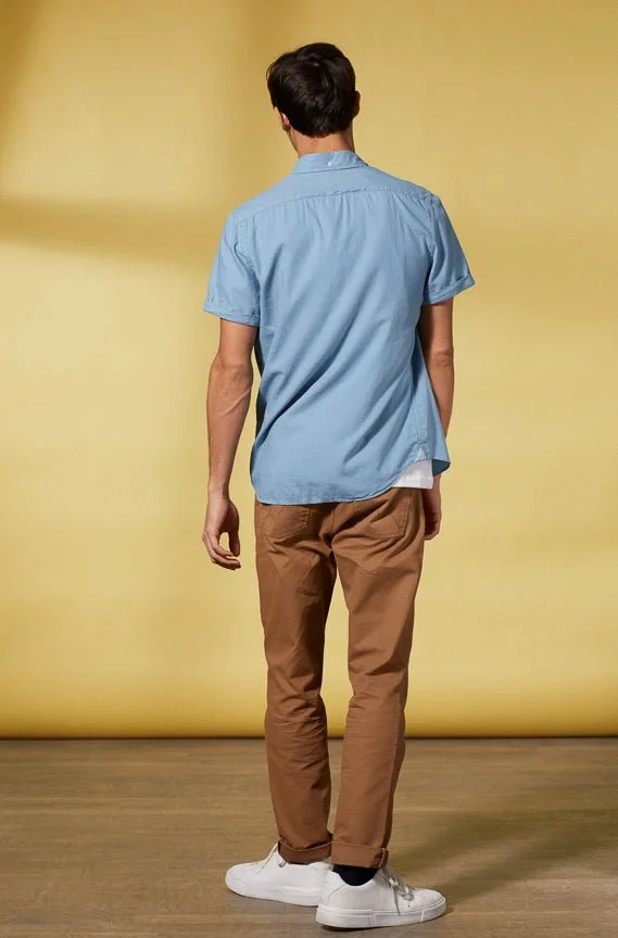 Vicomte A. Clive Light Denim Slim Shirt 100% Cotton