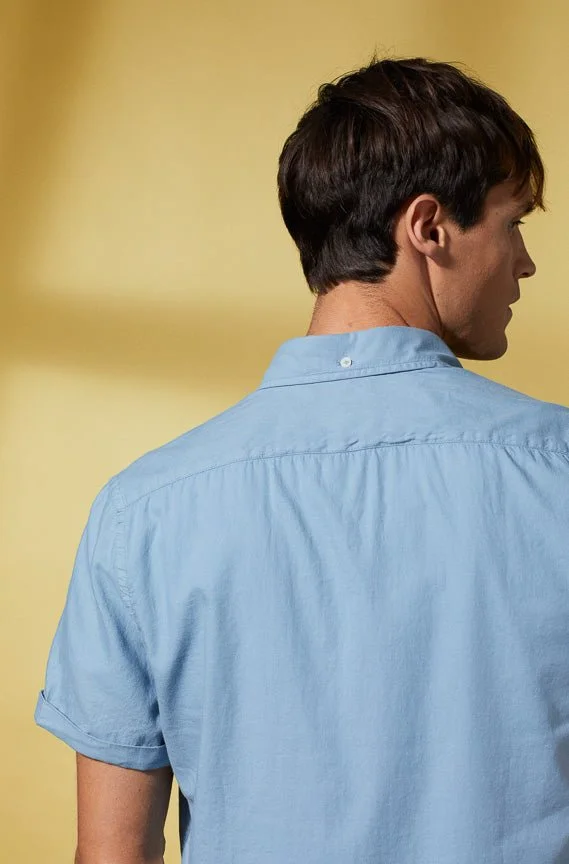 Vicomte A. Clive Light Denim Slim Shirt 100% Cotton