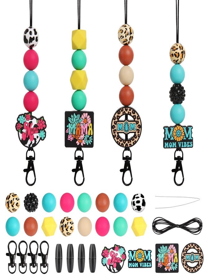 MUBYOK Mama Car Freshie Hangers Making Kit DIY Silicone Beads Hanging Car Charms Freshie Accessories Supplies - Image 1