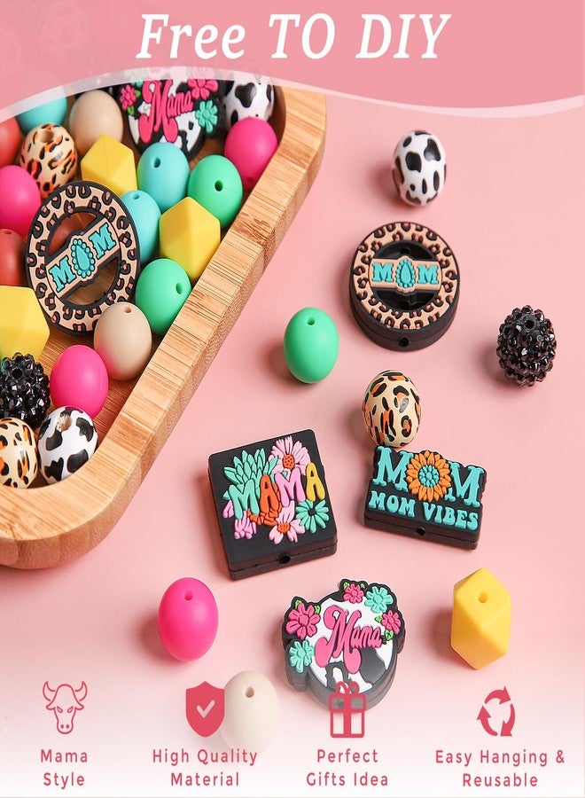 MUBYOK Mama Car Freshie Hangers Making Kit DIY Silicone Beads Hanging Car Charms Freshie Accessories Supplies - Image 4