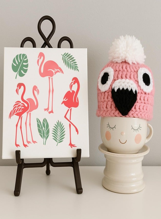 beinkmake 6Pcs Flamingo Stencil PET Painting Templates Drawing Inlay Border Stencils for Furniture Reusable DIY Craft for Wall Wood Fabric Canvas Paper Home Decor 11.7inch - Image 4