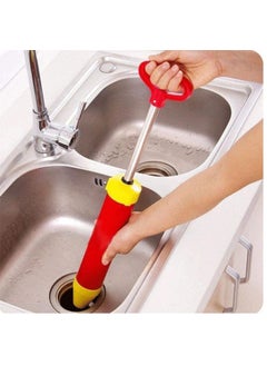 ANCHARA Toilet Cleaner Plunger Air High Pressure Drain Dredger Pump for Bathroom washroom Sink unblock with One Loose and One Push 1 picred Colour  - Image 5