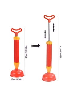 ANCHARA Toilet Cleaner Plunger Air High Pressure Drain Dredger Pump for Bathroom washroom Sink unblock with One Loose and One Push 1 picred Colour  - Image 2
