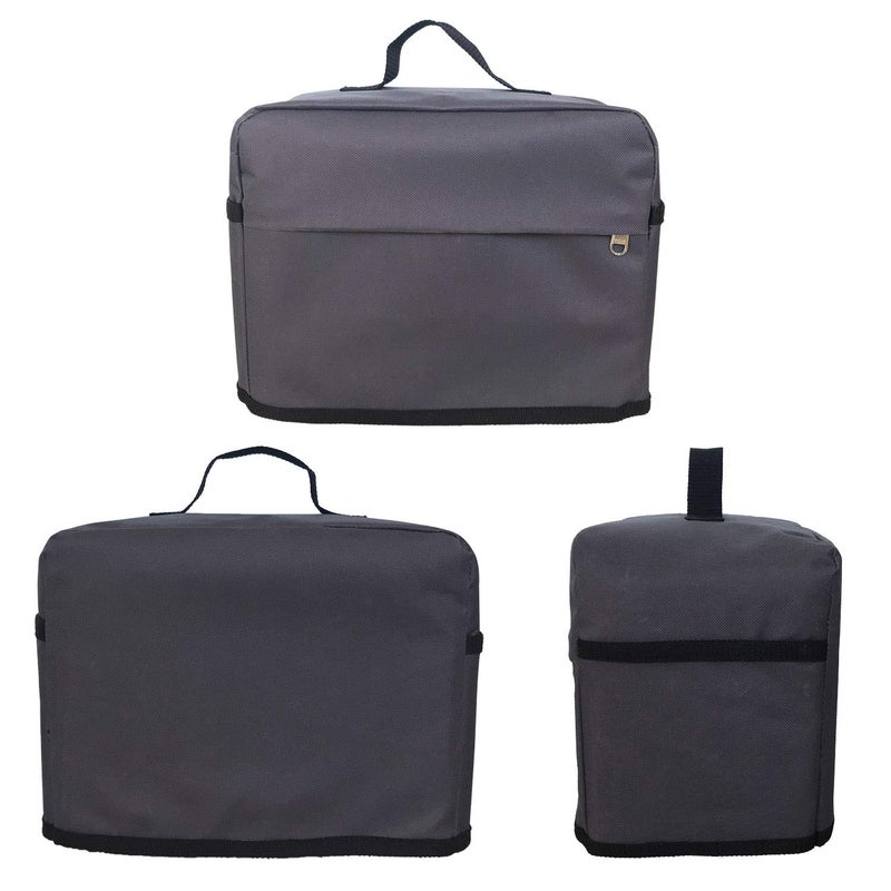 NABAAT 2 slice Toaster cover with pockets to hold jam spreader knife & toaster tongs,dust and fingerprint protection (Grey) - Image 5