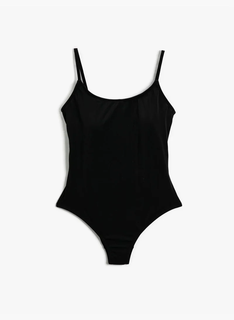 KOTON Basic Swimsuit Thin Strappy