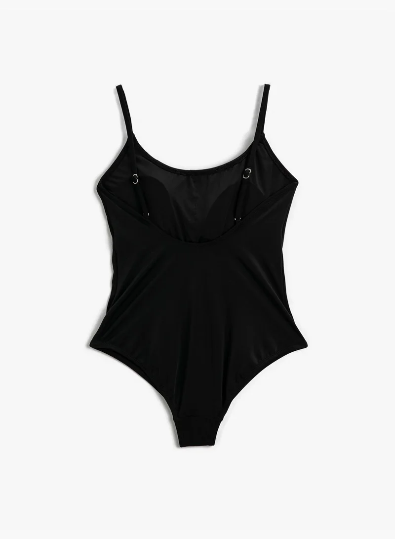 KOTON Basic Swimsuit Thin Strappy