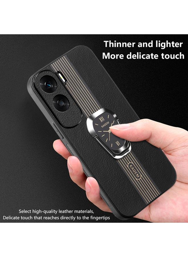 Green Tiger Case For Honor 90 Lite Magnetic Litchi Leather Back Phone Case with Holder  - Image 4
