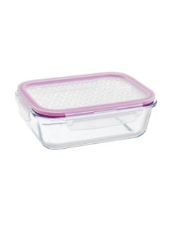 Broart 2 Piece Rectangular Heat Resistant Pyrex Glass Baking Tray Set with Plastic Lid  - Image 2