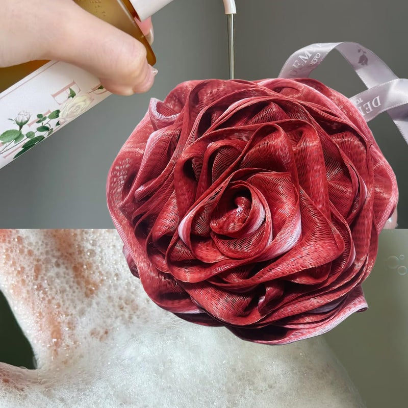 DEMIKI Bath Loofah Sponge Shower Oil Body Wash 162 floz 48ml Hydrating Nourishing for Sensitive Skin Soft Exfoliating Body Sponge Winter Care Bath Oil - Image 3