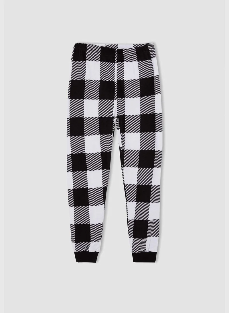 DeFacto Regular Fit Long Sleeve Square Print Pyjamas Set