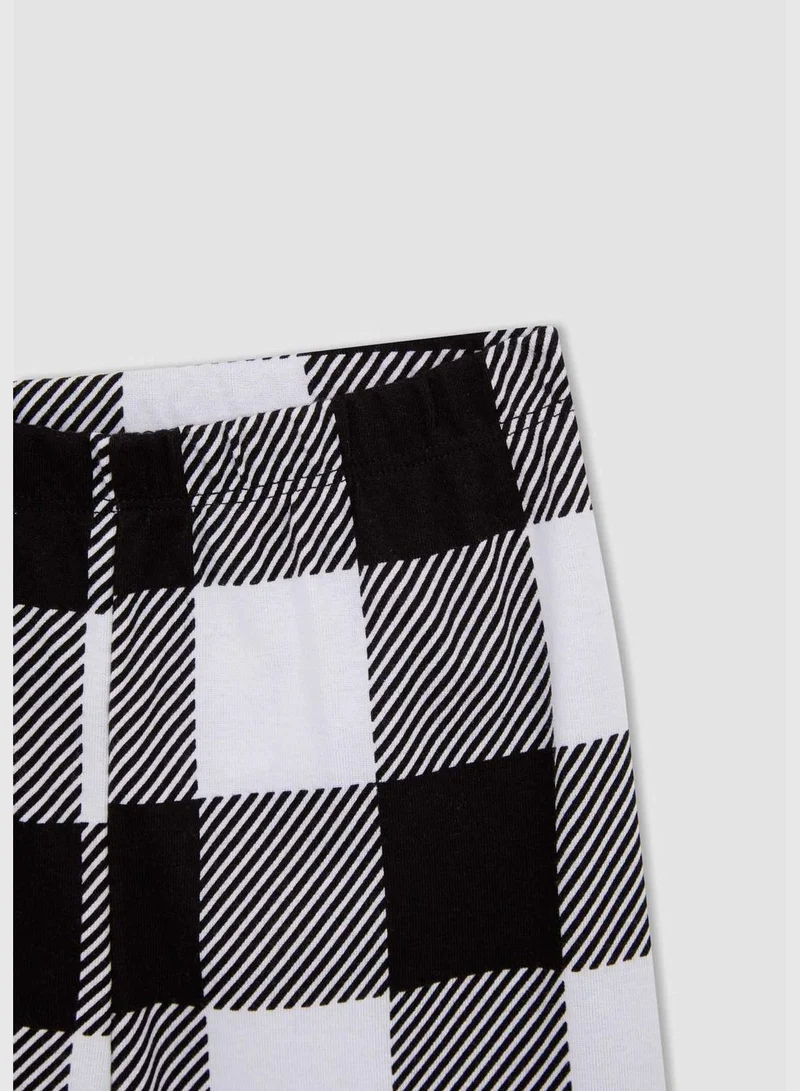 DeFacto Regular Fit Long Sleeve Square Print Pyjamas Set