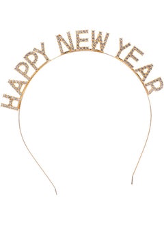 BinaryABC BinaryABC Happy New Year Headband TiaraRhinestone New Years HeadbandNew Year Eve Party SuppliesGolden 