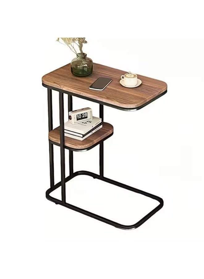 DubaiGallery Table with Storage Shelves Center Table Coffee Table Living Table Double Storage Coffee Table with Drawers Sturdy and Durable Perfect for Multiple Occasions - Image 1