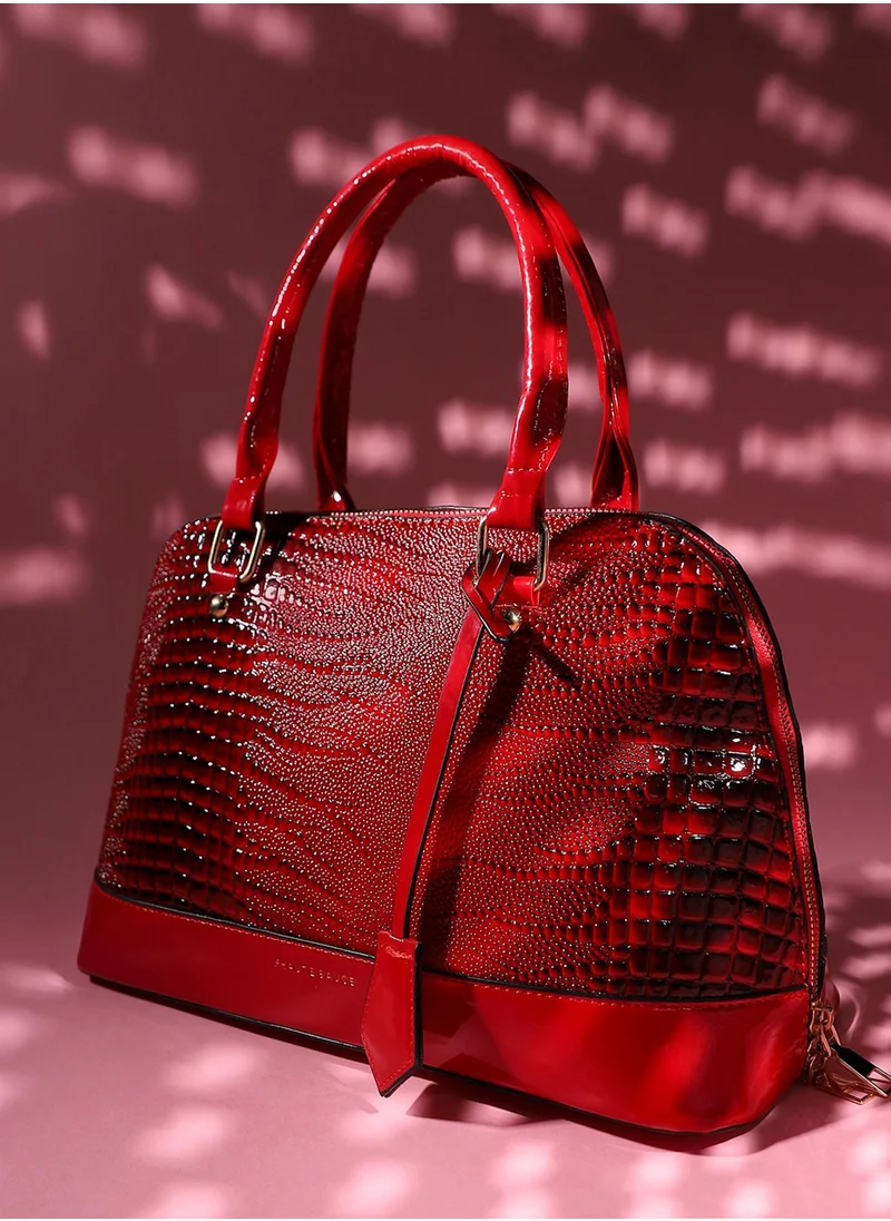 صوص هاوت Croc Top Handle Handbag - Red
