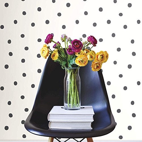 RoomMates RMK9010WP Black Dots Peel and Stick Wallpaper 20.5" x 16.5 feet - Image 2