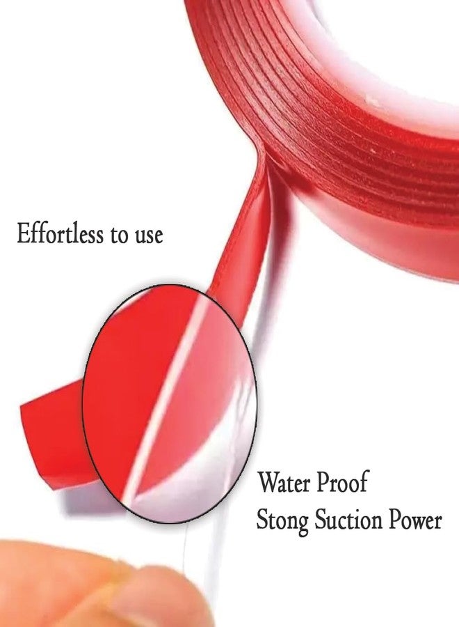 BLUSHIA Red Hair wig tape/Hair Patch Tape/Hair Toupee Tape/Red Double Sided Tape, 20 meters Roll (Red) - Image 4