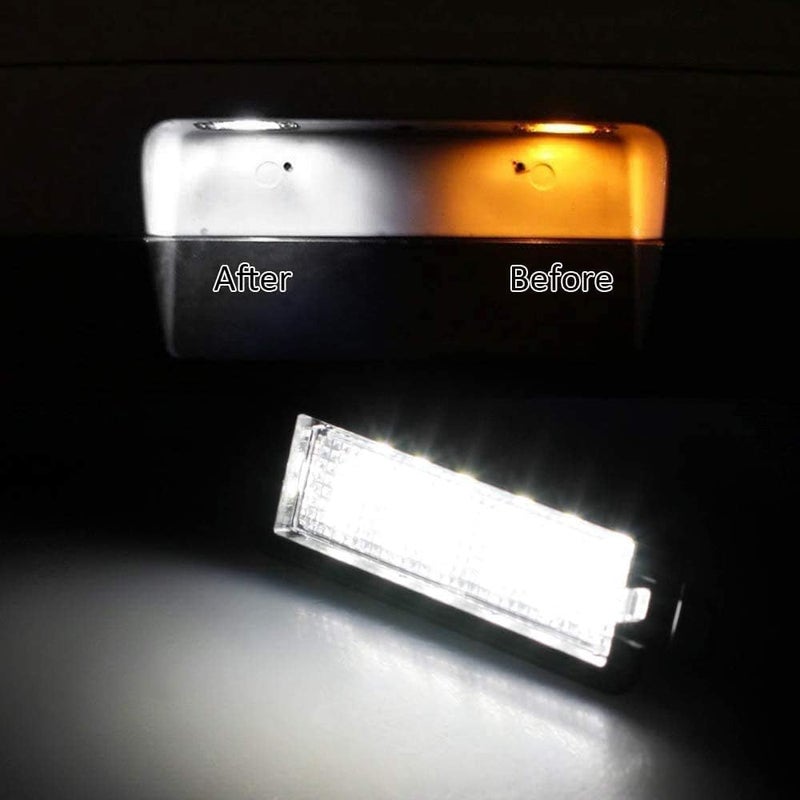 MOFORKIT مجموعة إضاءة لوحة الترخيص LED لسيارات دودج تشارجر 2015-2019، دودج تشالنجر، كرايسلر 300، باسيفيكا، جيب كومباس، لون أبيض ماسي 6000K، عبوة من 1 قطعة - Image 3