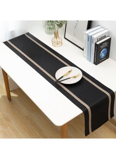 WAOKN 30x180cm Waterproof and Insulated Table Runner, Oil and Stain Resistant Tablecloth, Suitable for Party, Wedding, Home, Cafe, Restaurant and Hotel Decoration Cloth(Black)  - Image 3
