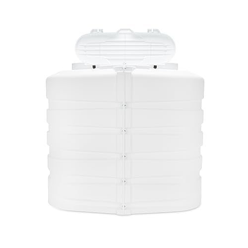 Camco Camper/RV Dual Propane Tank Cover | Features Hinged Top Panel & Custom Molded Design | Fits (2) 30lb Steel Tanks | Protects Propane Tanks During Travel, Camping and More | White (50515) - Image 4