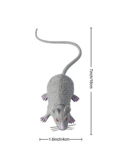 BOAO 6 Pcs Plastic Rat Fake Rat Toys Plastic Mice Simulation Mouse Toys April Foolsday Terrible Prank Party Halloween Props Cats And Dogs Interesting Toys Decoration  - Image 3