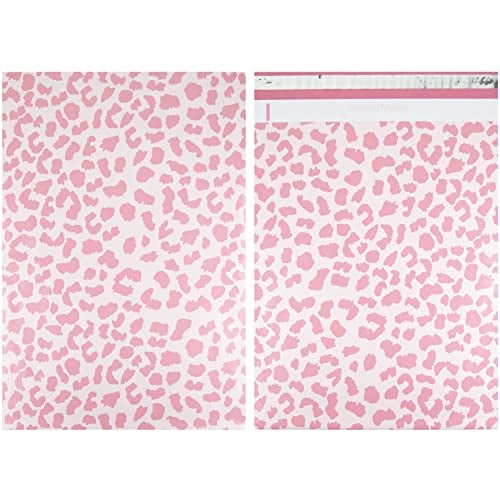 Inspired Mailers - Large Poly Mailers 14.5 x 19-50 Pack - Rose Gold Cheetah Design - Shipping Bags and Mailing Envelopes for Packaging - Image 3