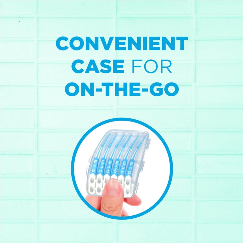 GUM Soft-Picks Advanced- Tight, Easy to Use Dental Picks for Teeth Cleaning and Gum Health, Disposable Interdental Brushes with Convenient Carry Case, Dentist Recommended Dental Picks, 60ct(3pk) - Image 4